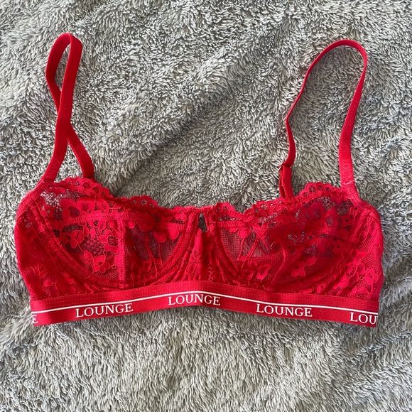 LOUNGE red lace bra - Picture 1 of 3
